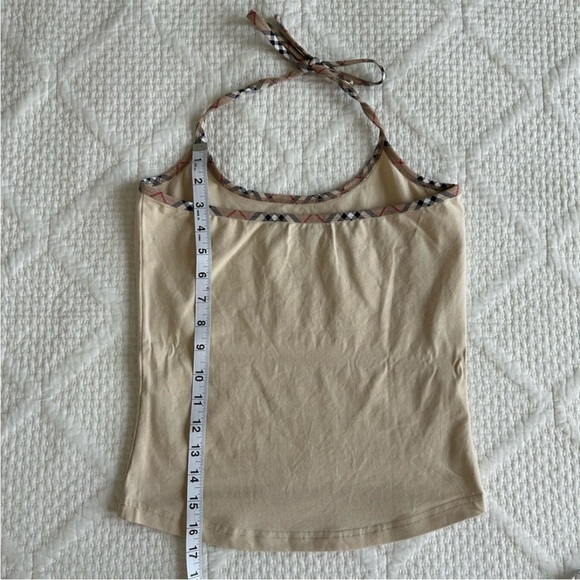 Burberry Cream Sleeveless Tie Front Tank Top - Picture 4 of 12